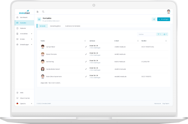 software für makler immobilienverwaltung cloud software matching immonaut automatische kontaktfunktion